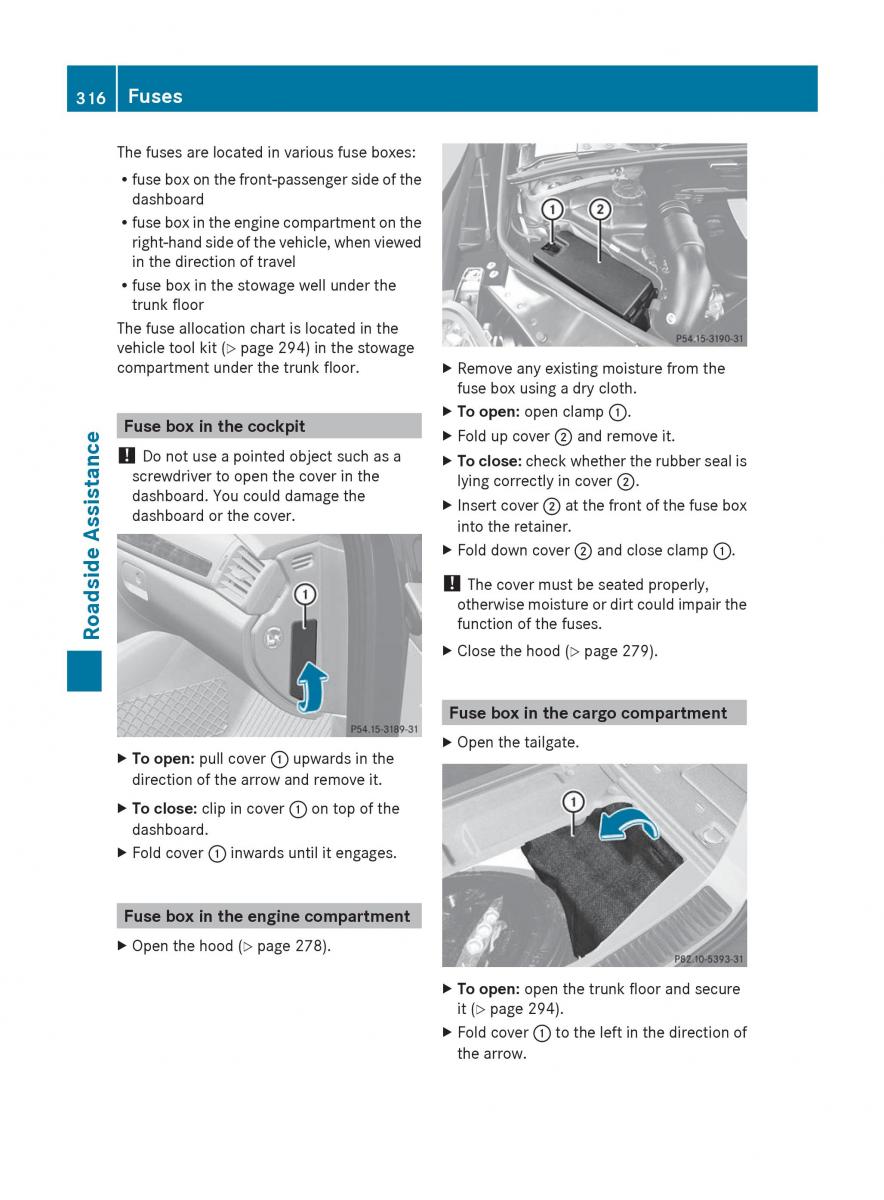 manual  Mercedes Benz R Class owners manual / page 318