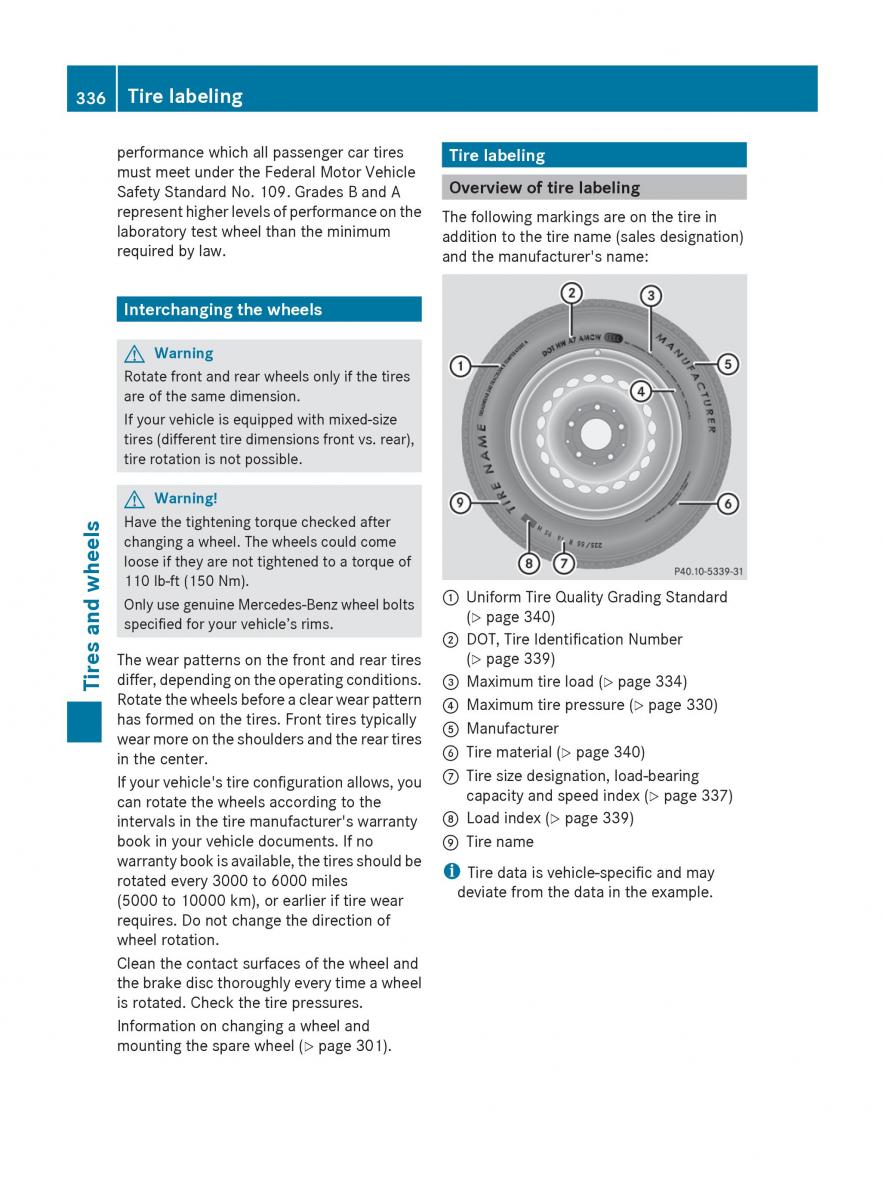 manual  Mercedes Benz R Class owners manual / page 338