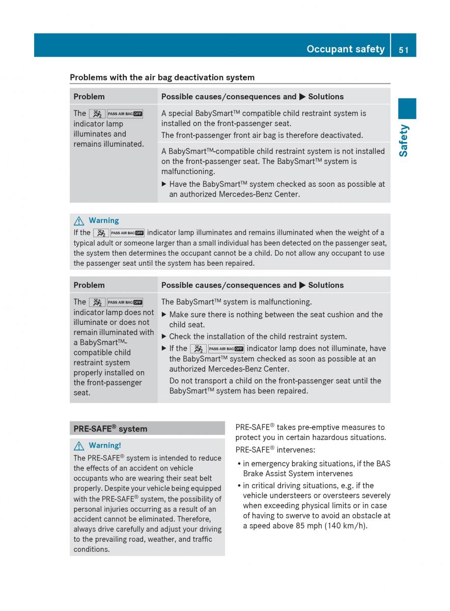 manual  Mercedes Benz R Class owners manual / page 53