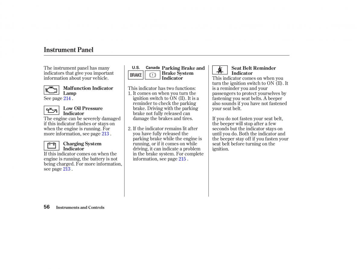 Honda CR V II 2 owners manual / page 61