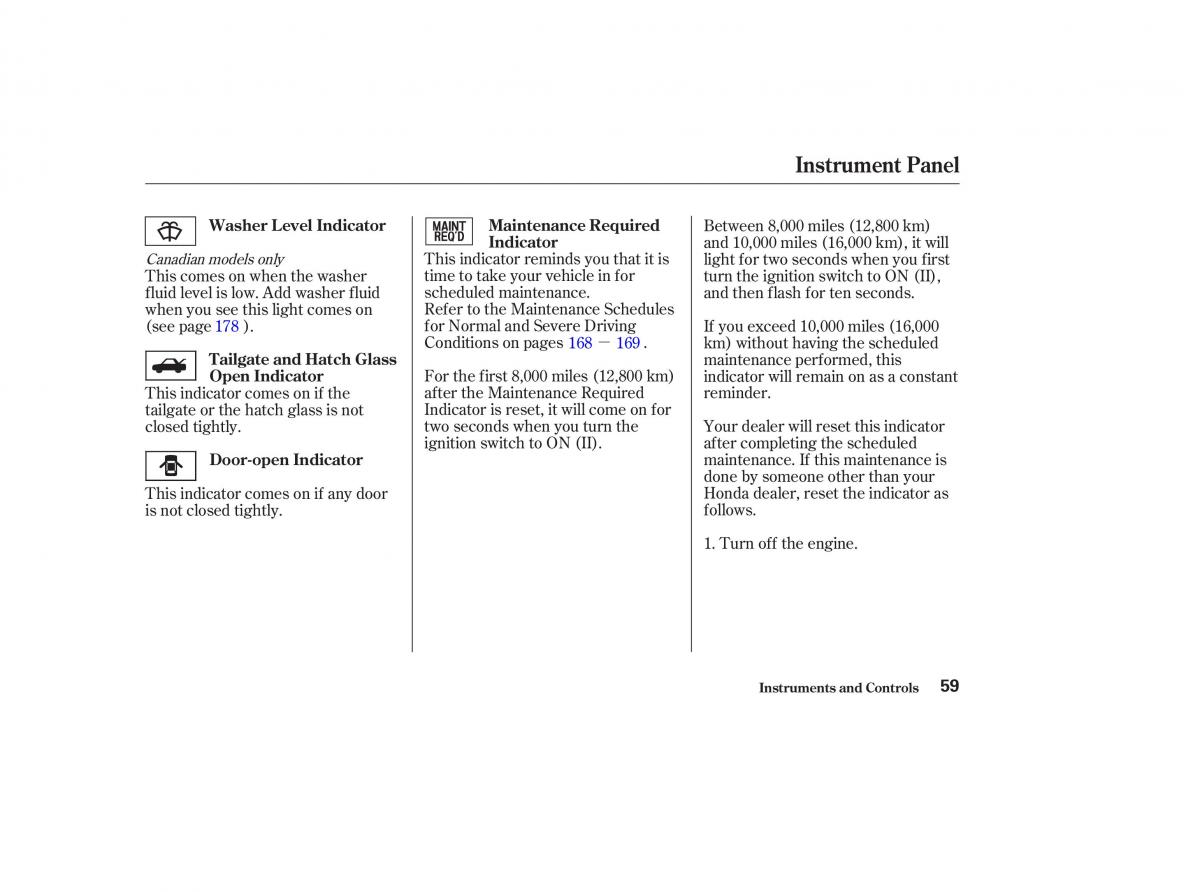 Honda CR V II 2 owners manual / page 64