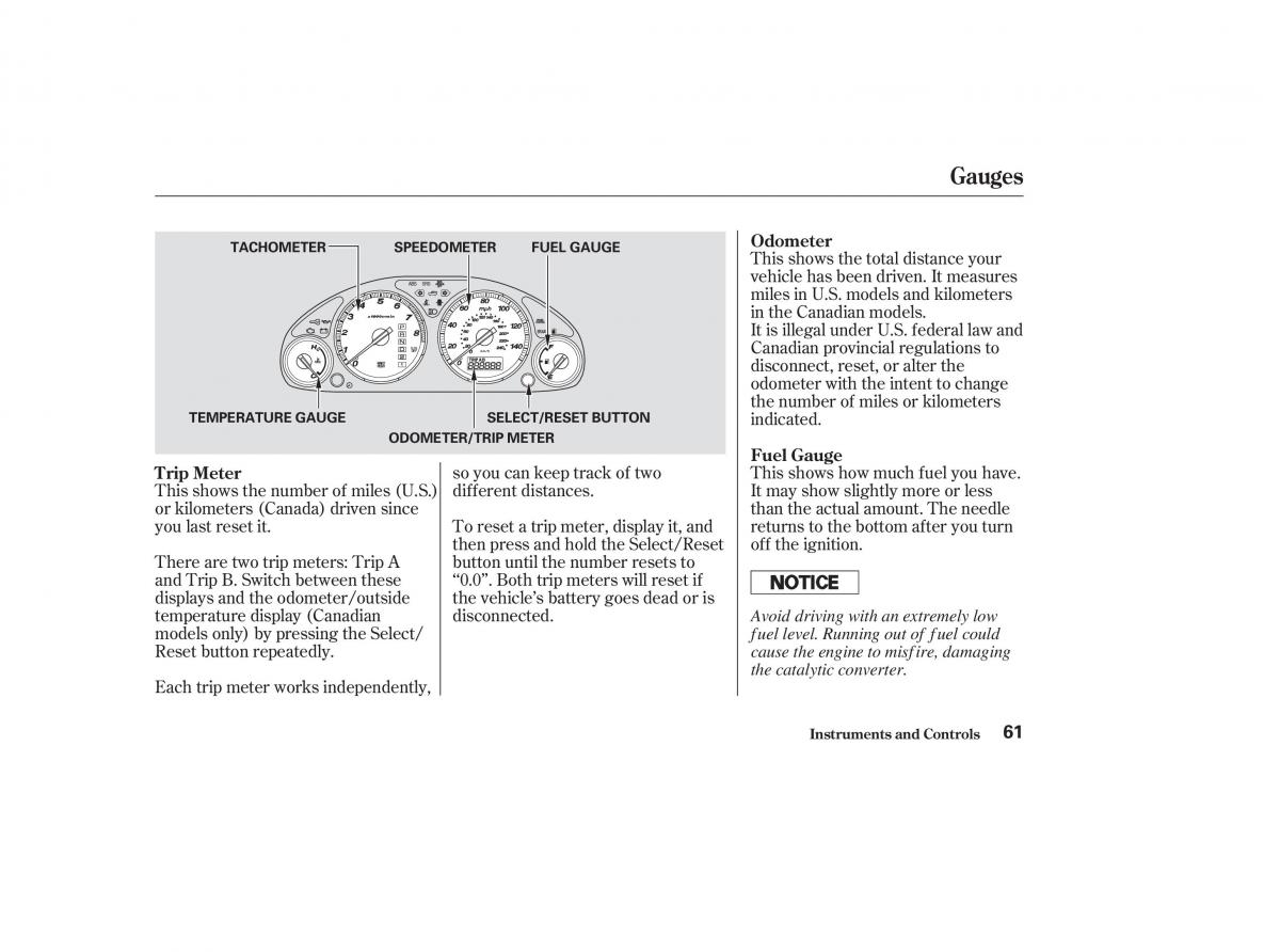 Honda CR V II 2 owners manual / page 66