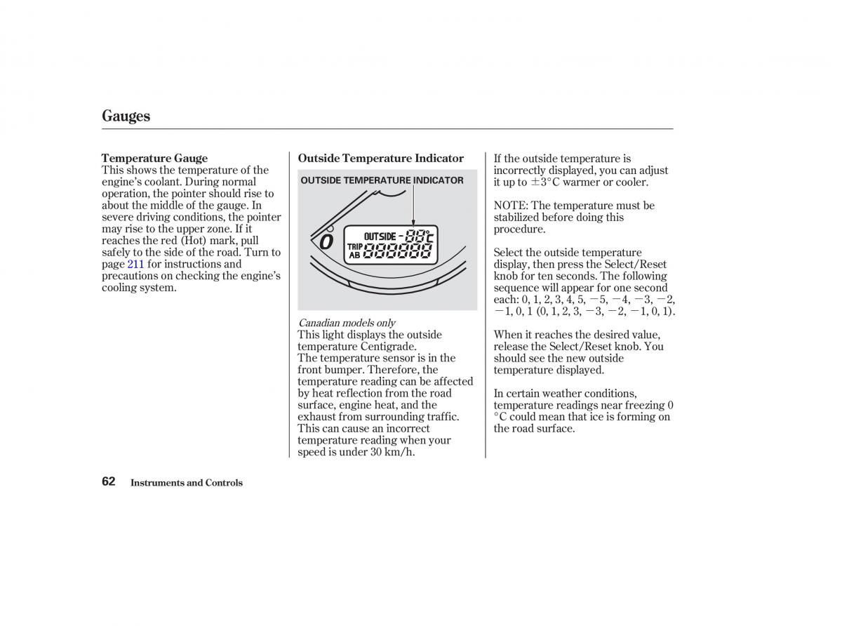 Honda CR V II 2 owners manual / page 67