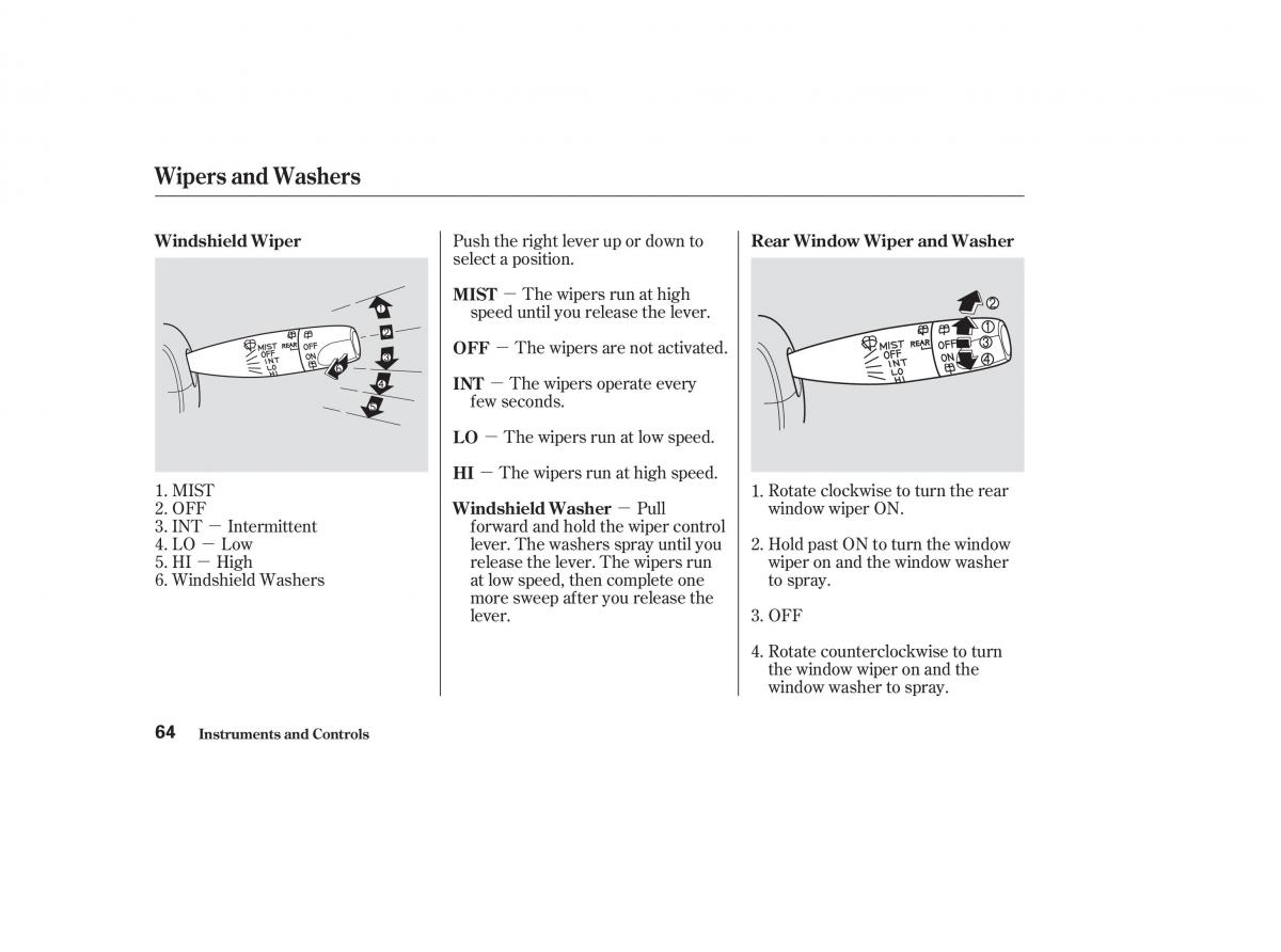 Honda CR V II 2 owners manual / page 69