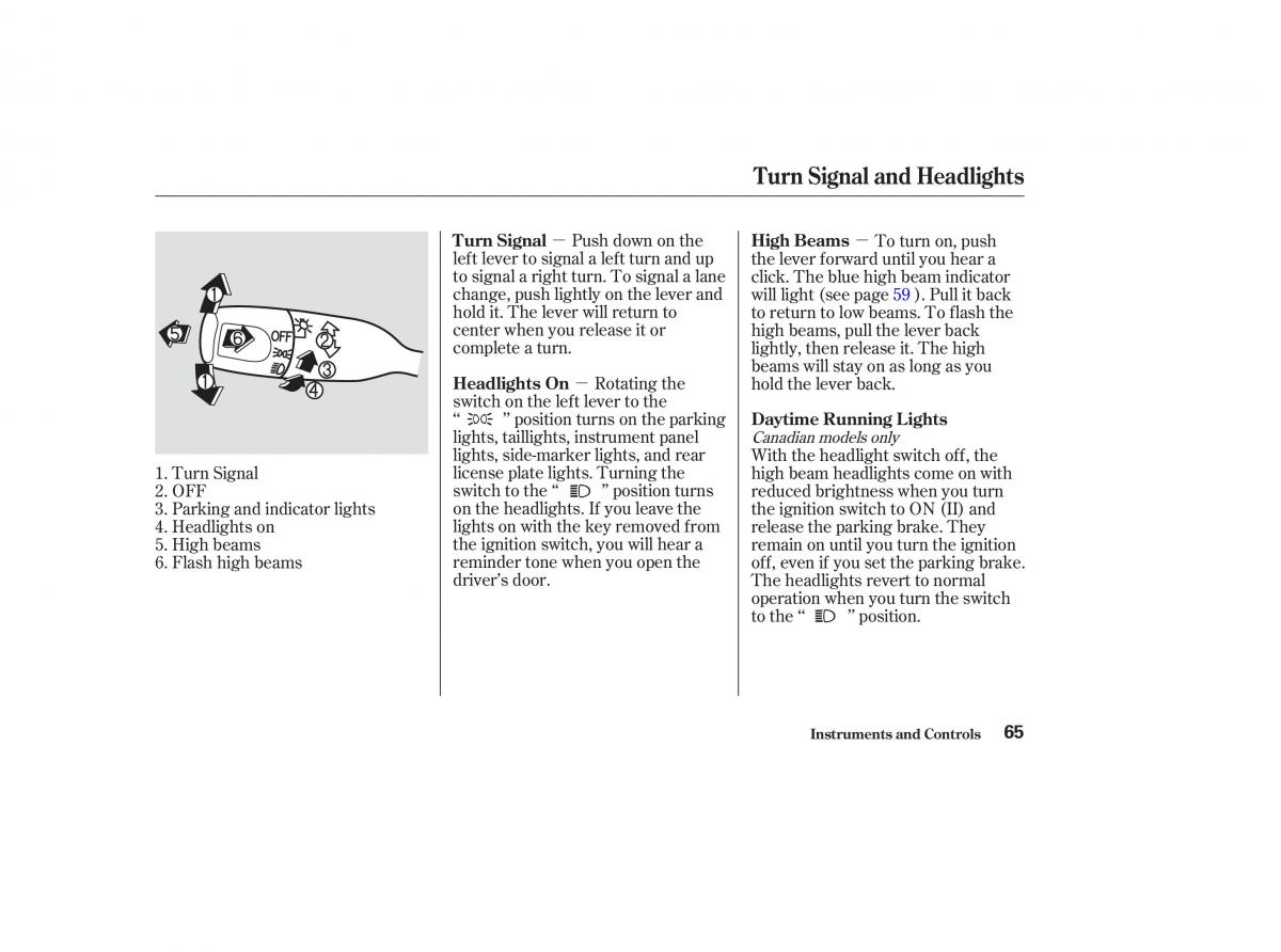 Honda CR V II 2 owners manual / page 70