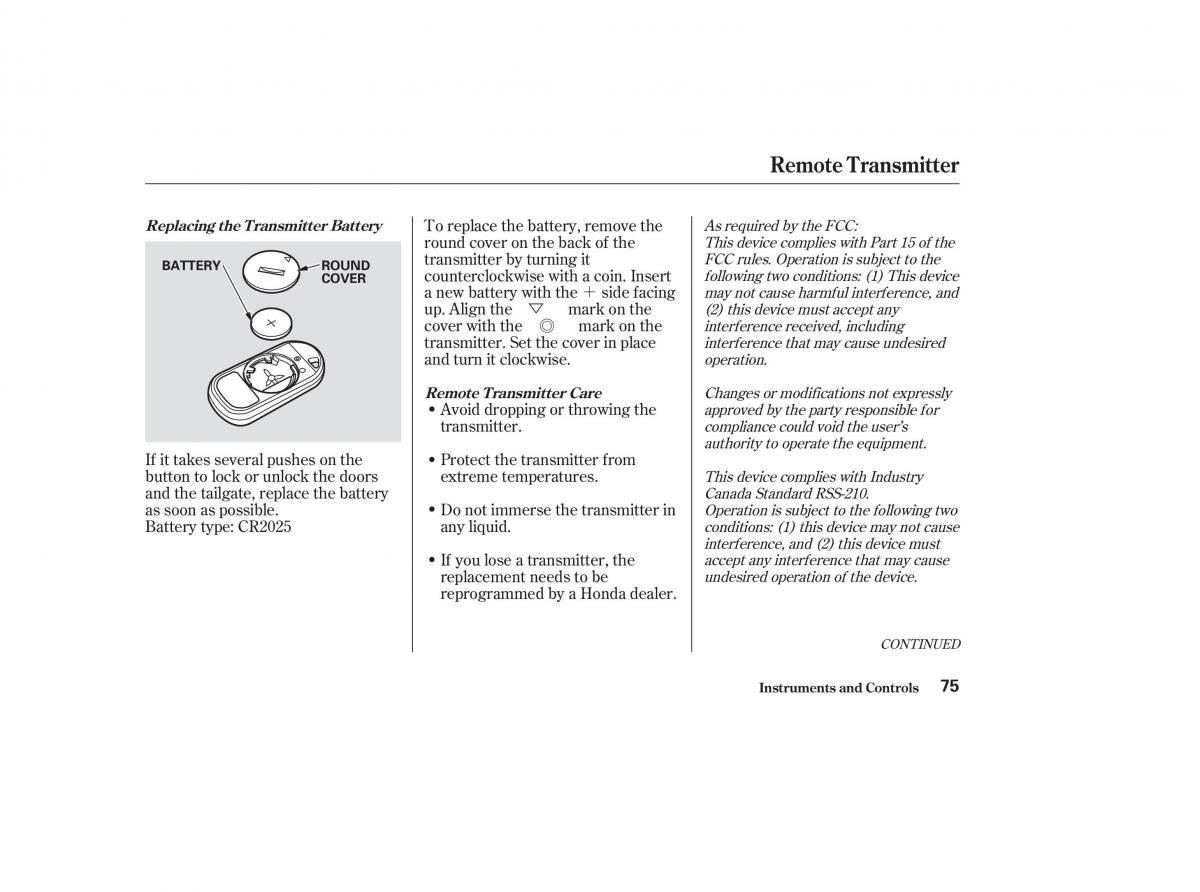 Honda CR V II 2 owners manual / page 80