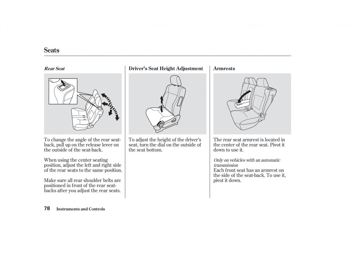 Honda CR V II 2 owners manual / page 83