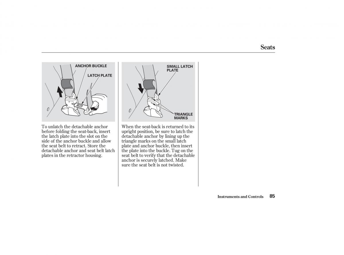 Honda CR V II 2 owners manual / page 90