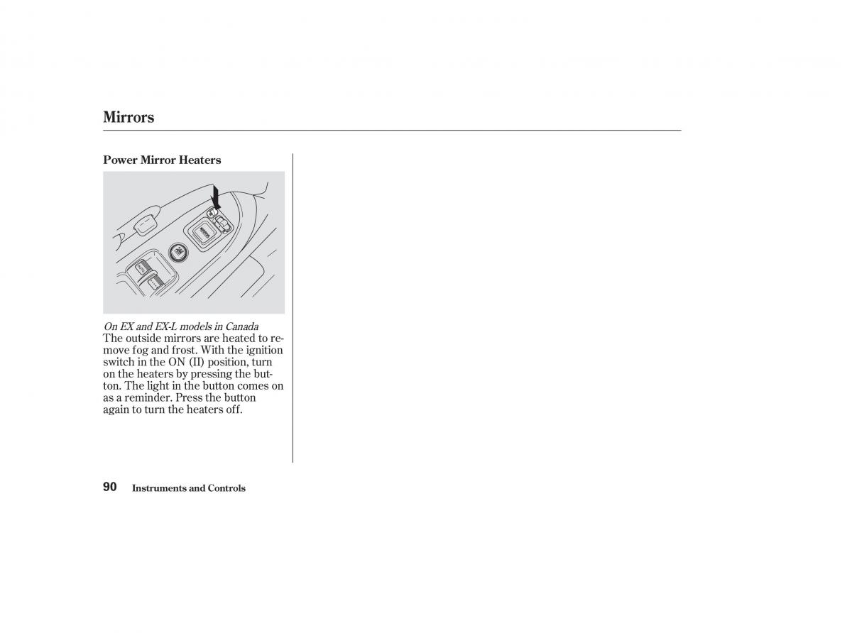 Honda CR V II 2 owners manual / page 95