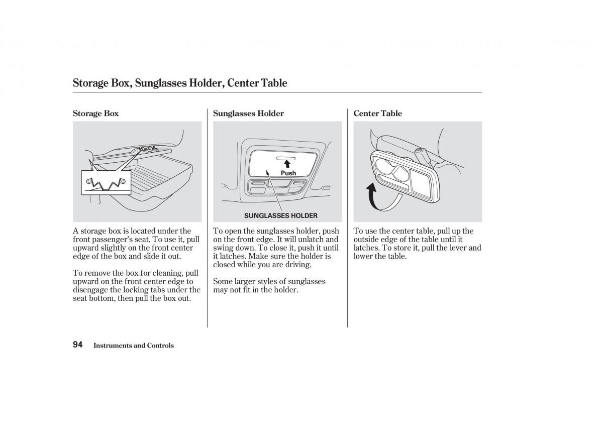 Honda CR V II 2 owners manual / page 99