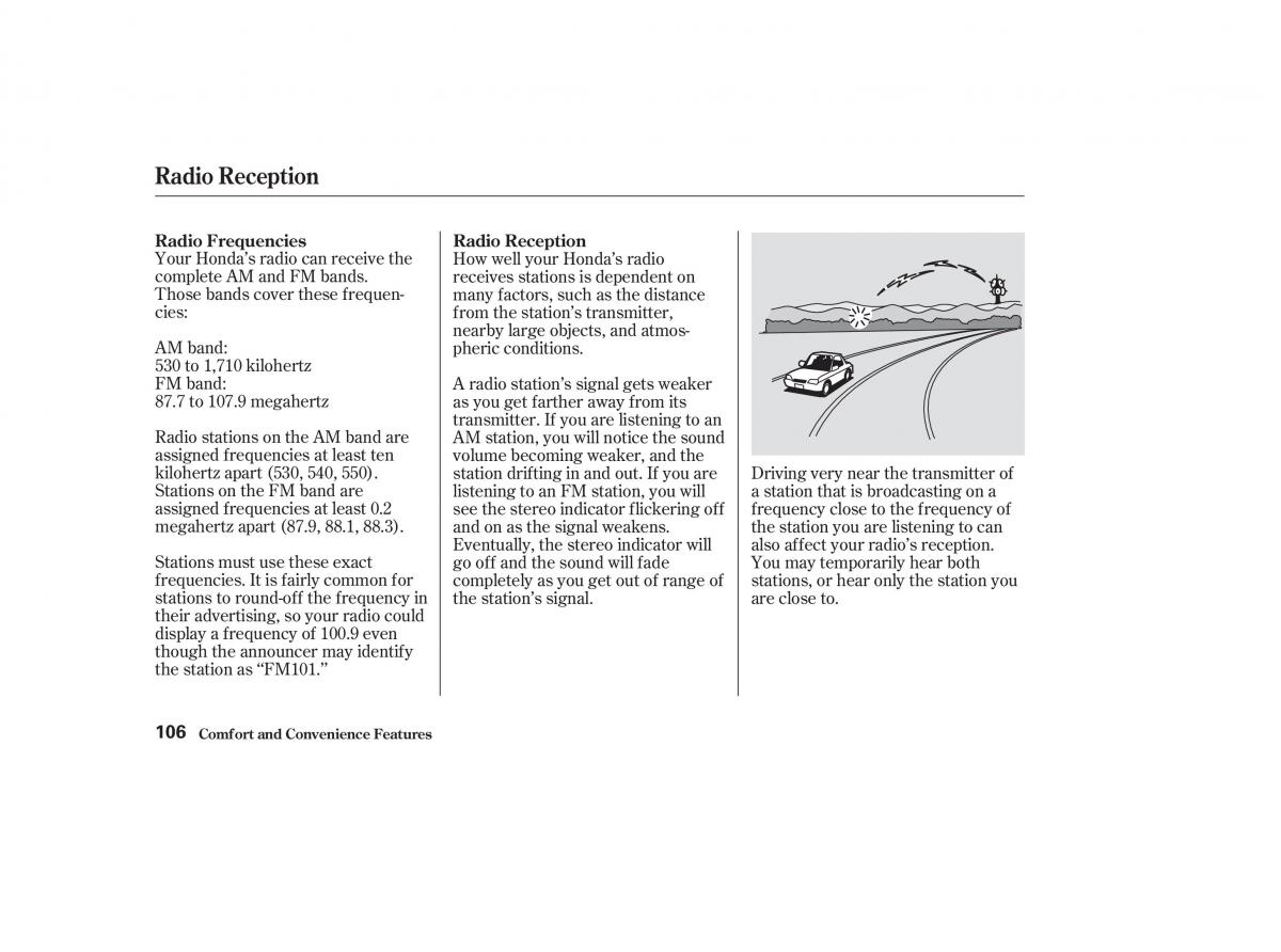 Honda CR V II 2 owners manual / page 111