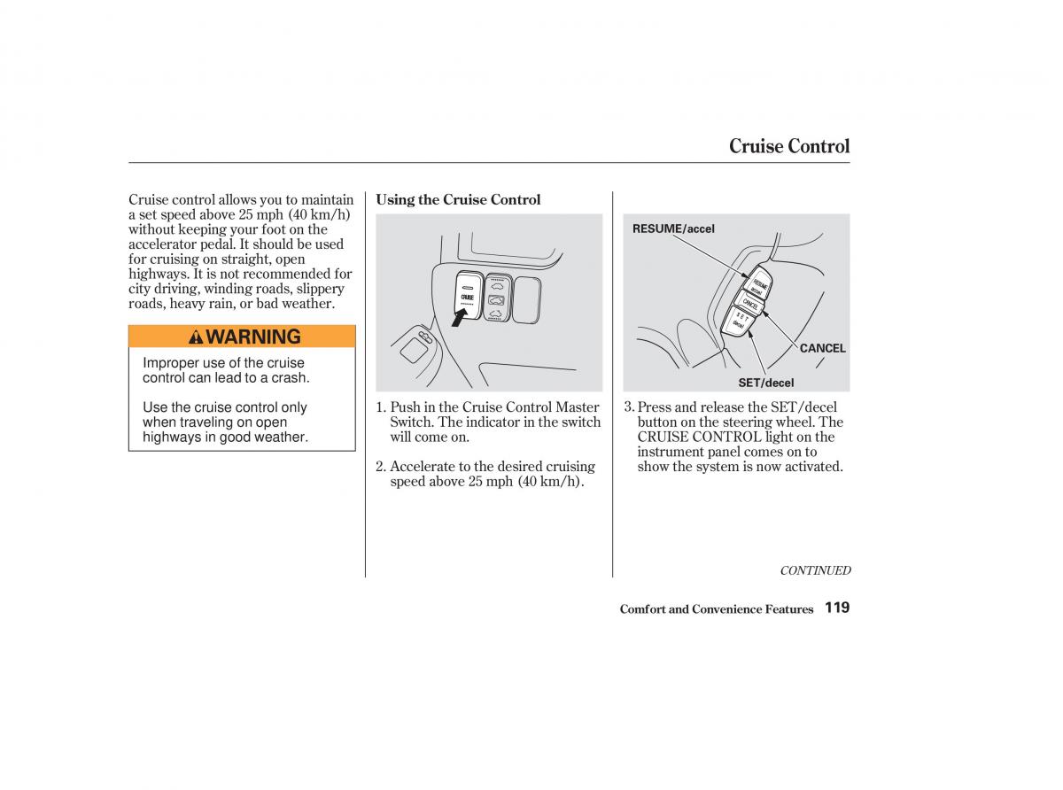 Honda CR V II 2 owners manual / page 124