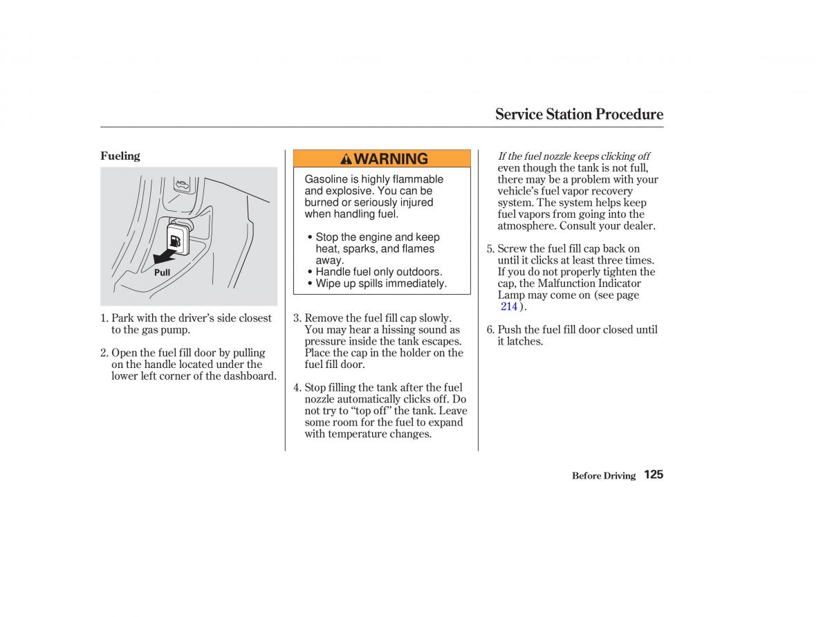 Honda CR V II 2 owners manual / page 130