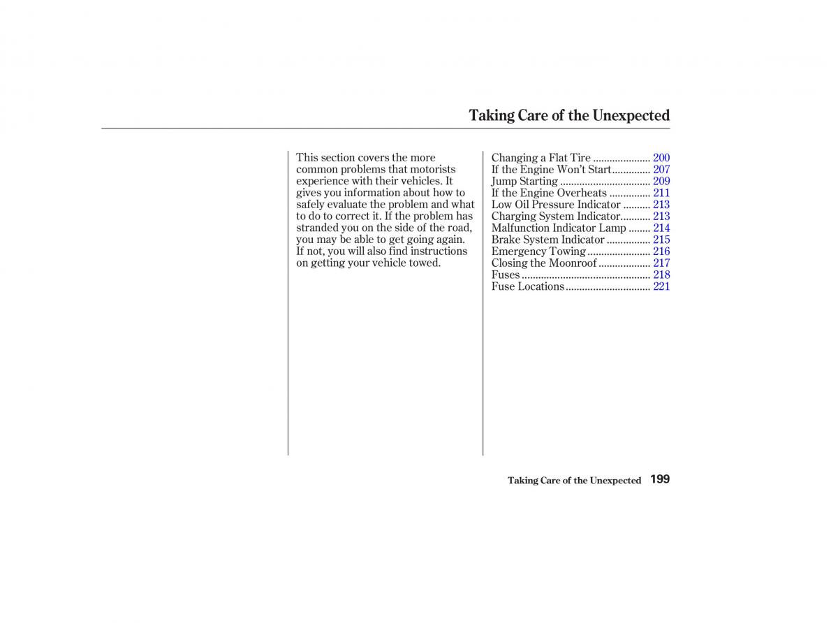 Honda CR V II 2 owners manual / page 204