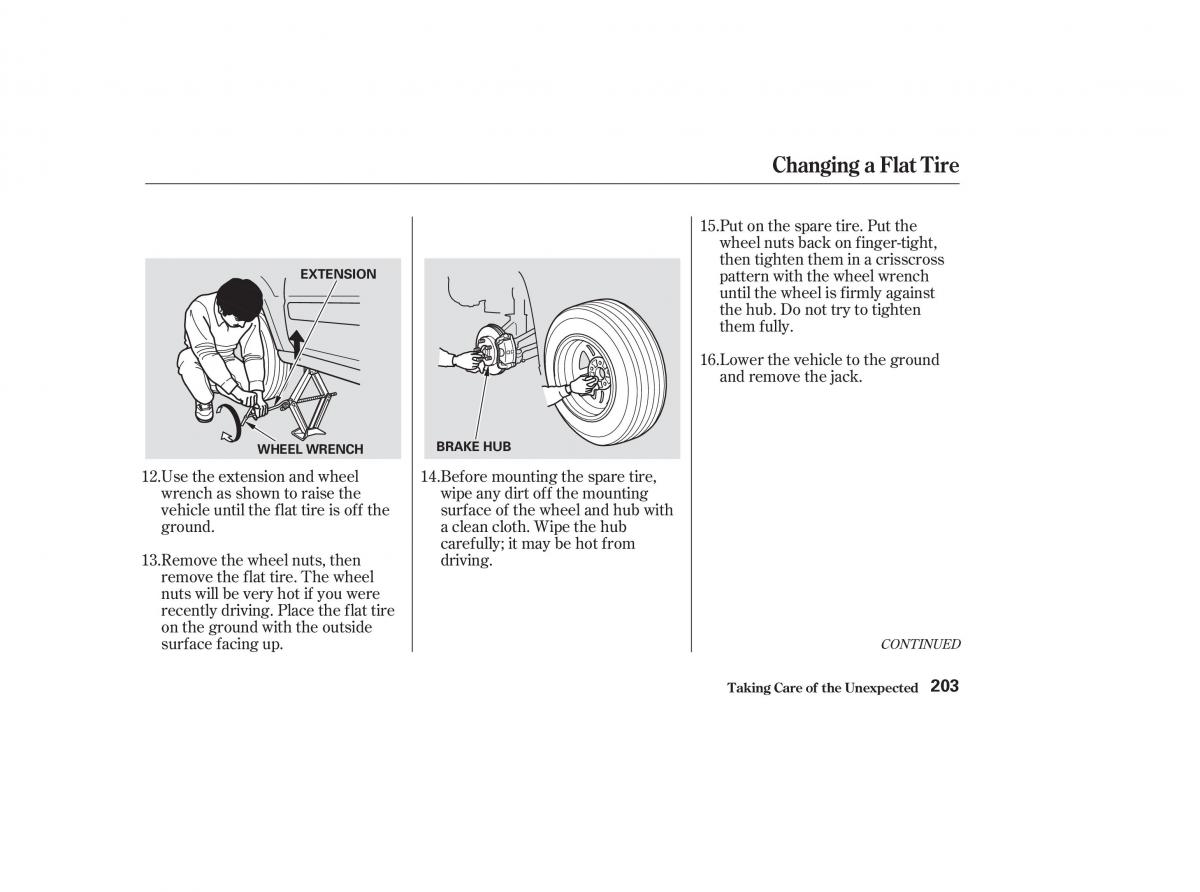 Honda CR V II 2 owners manual / page 208