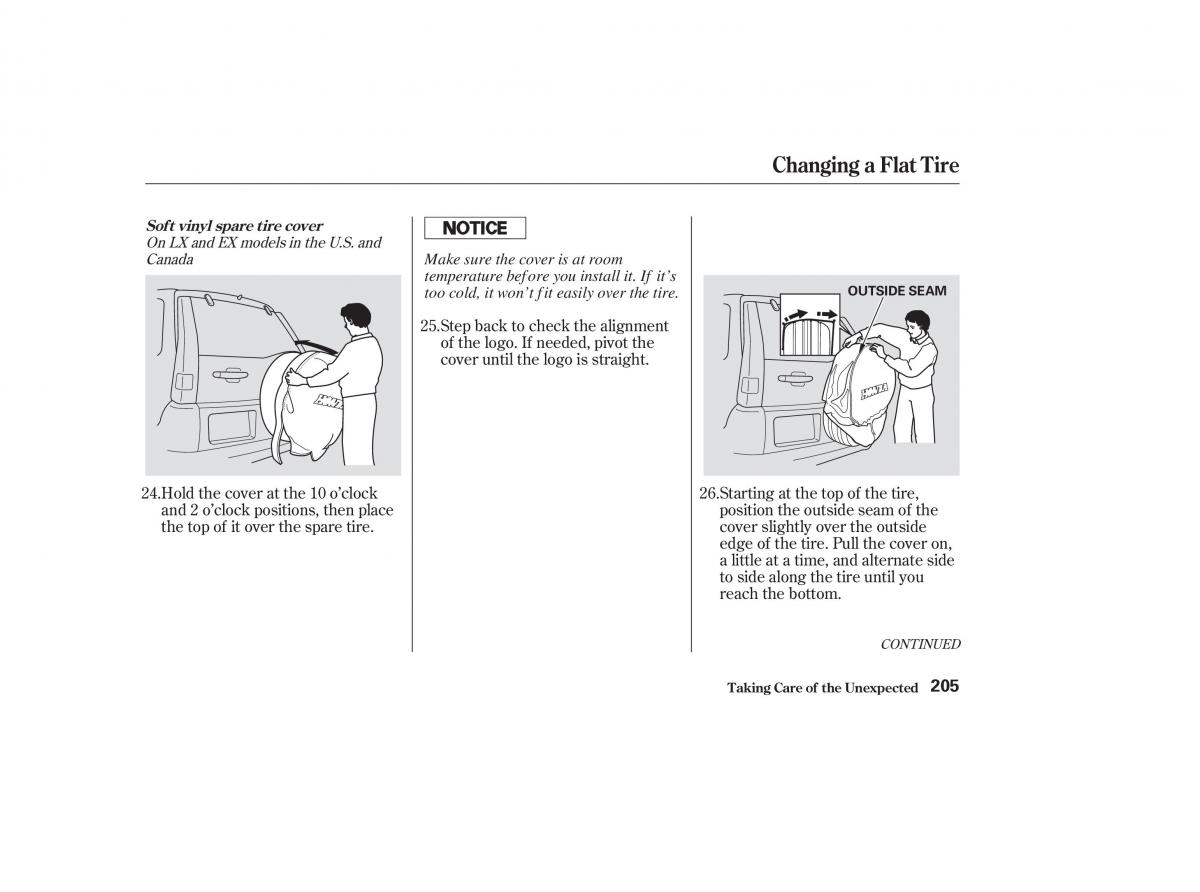 Honda CR V II 2 owners manual / page 210