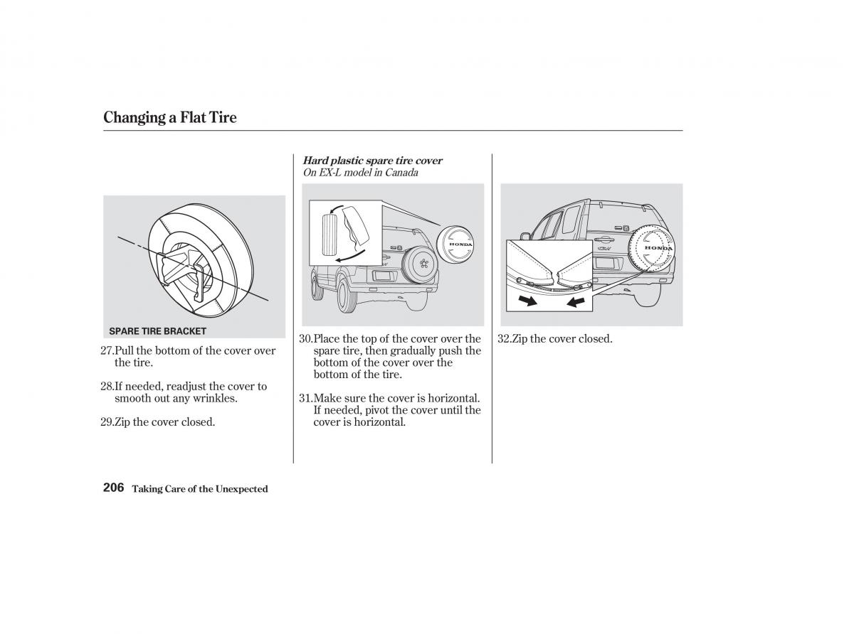 Honda CR V II 2 owners manual / page 211