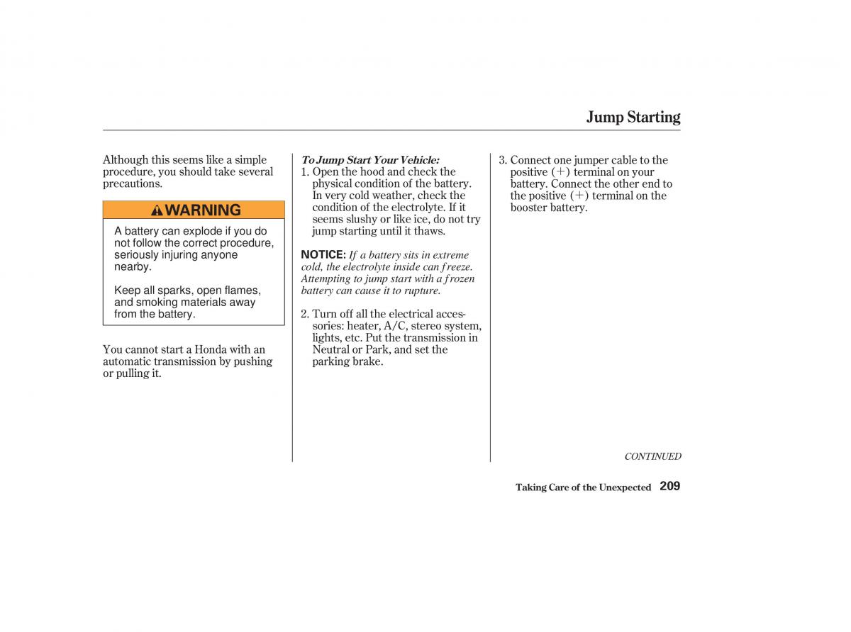 Honda CR V II 2 owners manual / page 214