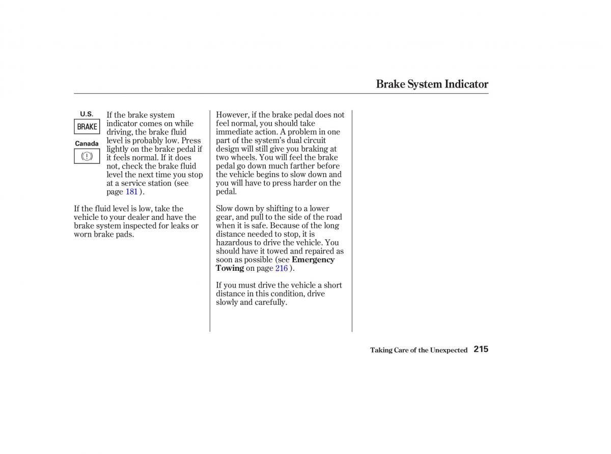 Honda CR V II 2 owners manual / page 220