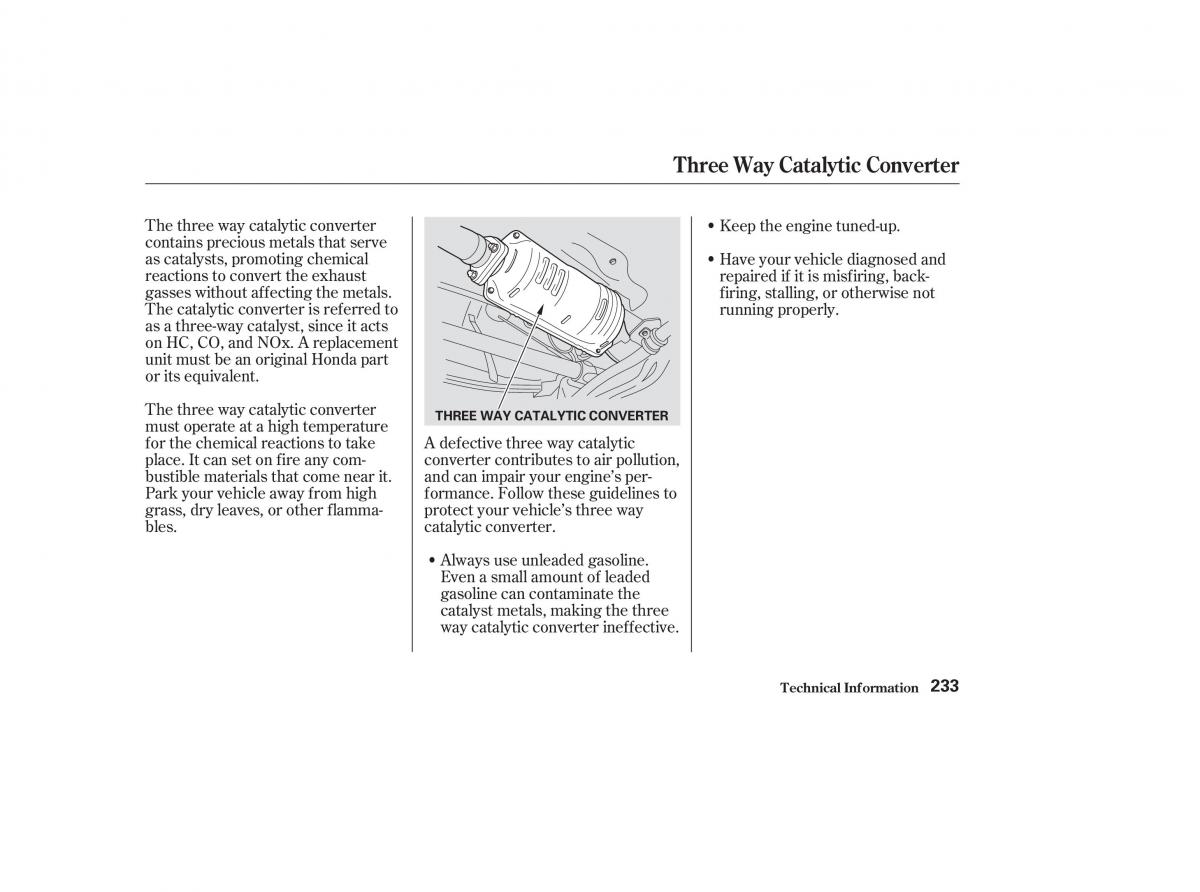 Honda CR V II 2 owners manual / page 238