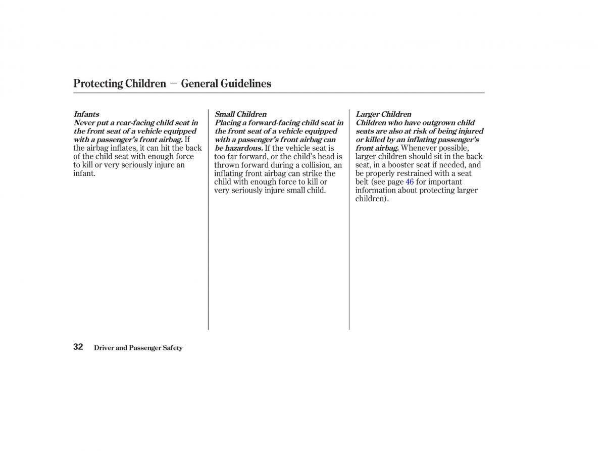 Honda CR V II 2 owners manual / page 37