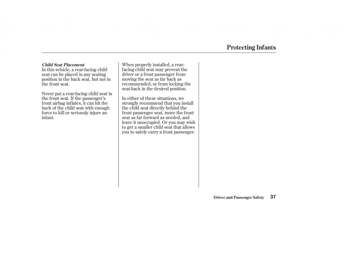 Honda CR V II 2 owners manual / page 42