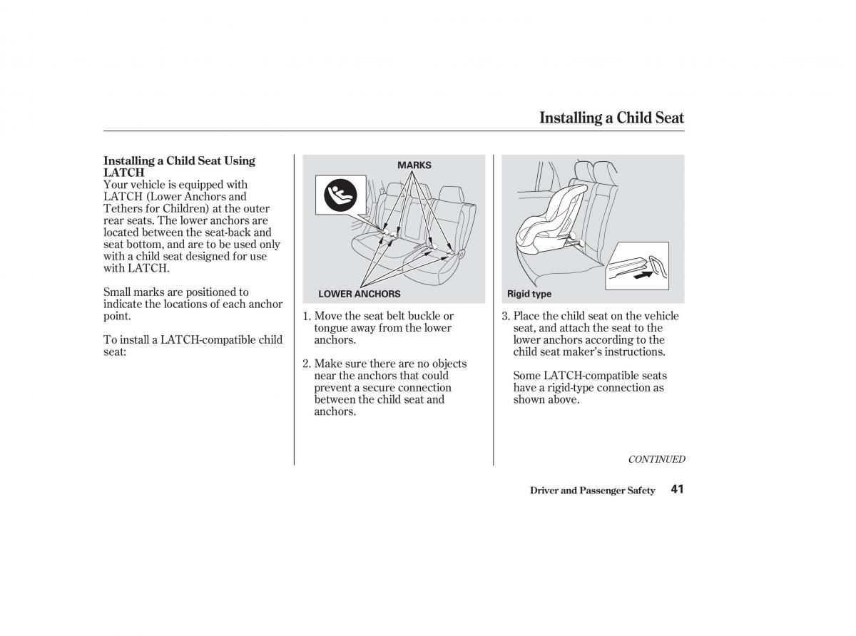 Honda CR V II 2 owners manual / page 46