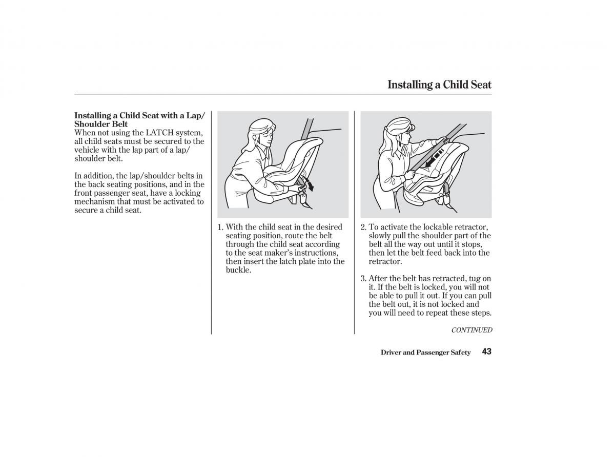 Honda CR V II 2 owners manual / page 48