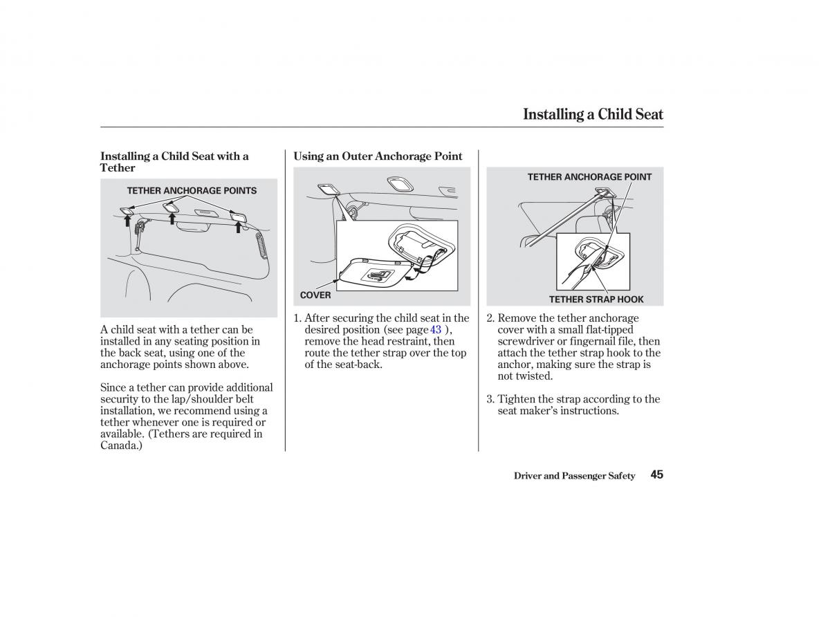 Honda CR V II 2 owners manual / page 50