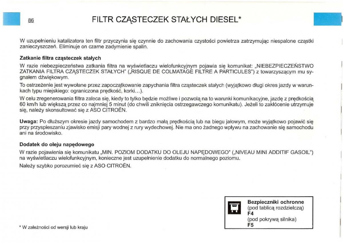 Citroen C5 I 1 instrukcja obslugi / page 84