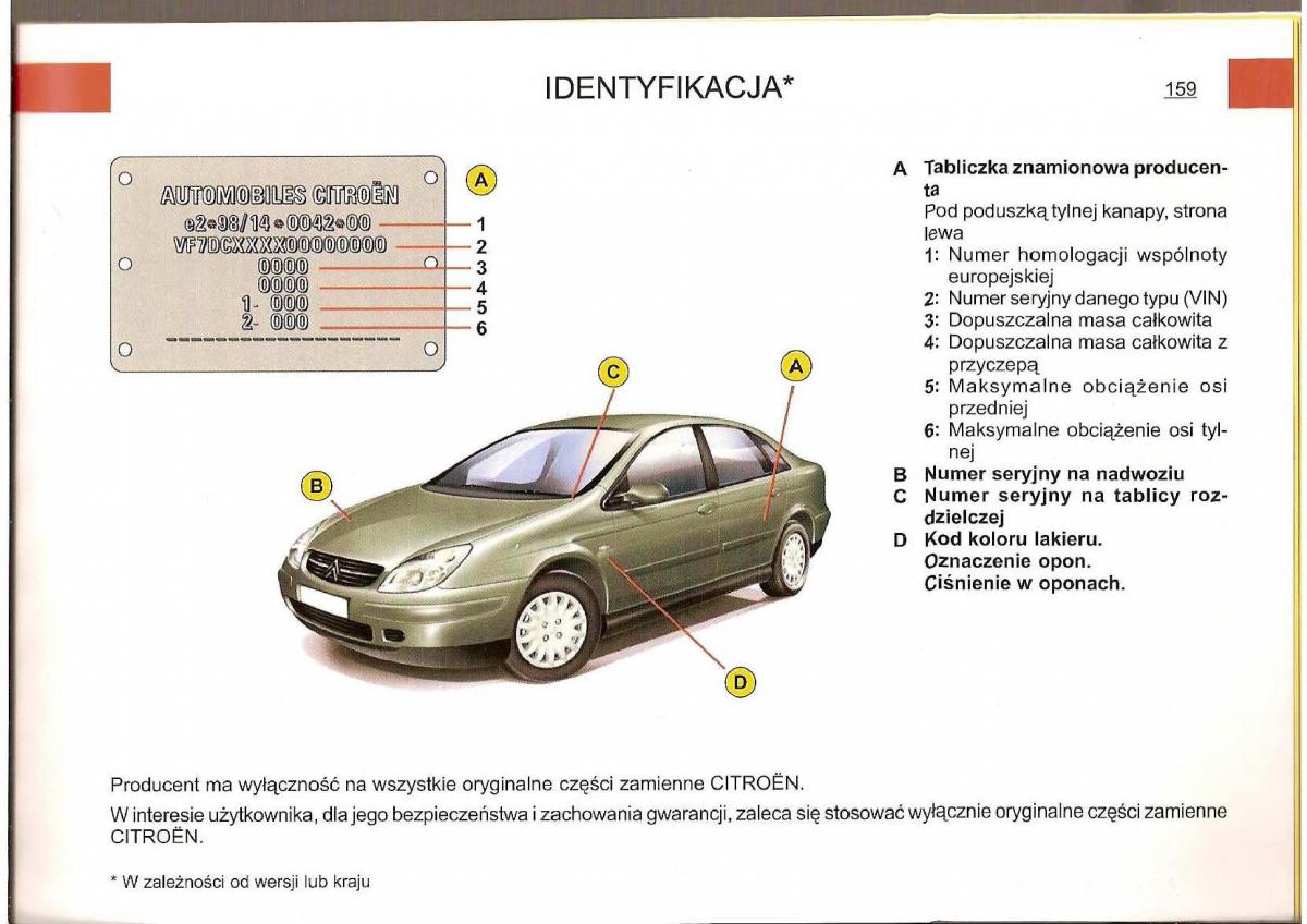 Citroen C5 I 1 instrukcja obslugi / page 156