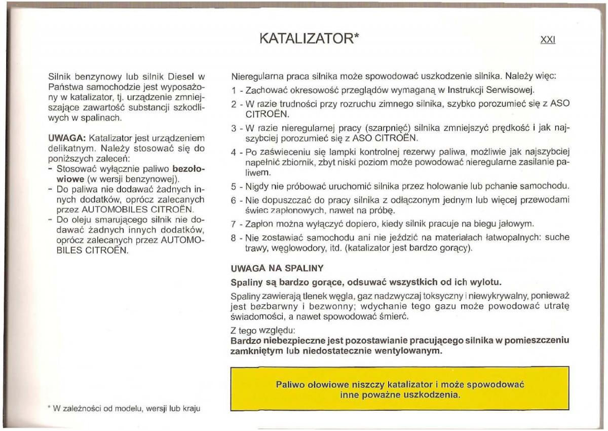 Citroen C5 I 1 instrukcja obslugi / page 180