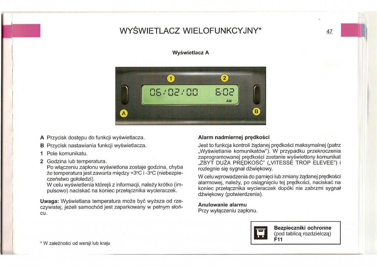 Citroen C5 I 1 instrukcja obslugi / page 45