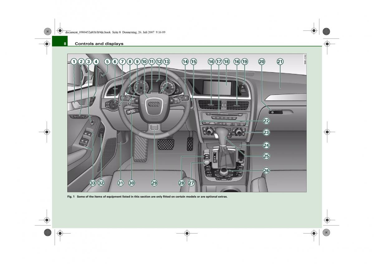 Audi A4 B8 owners manual / page 10