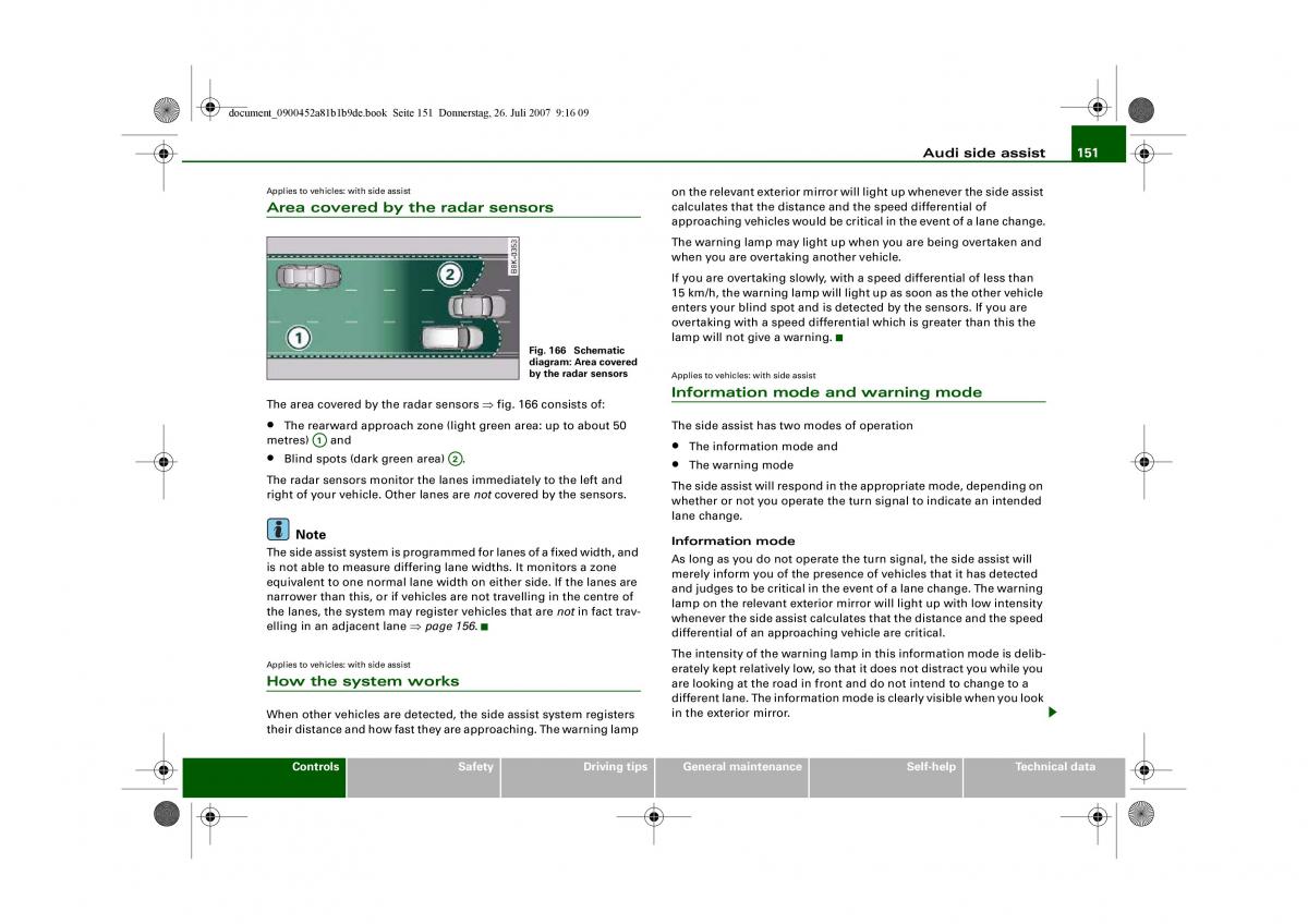 Audi A4 B8 owners manual / page 153