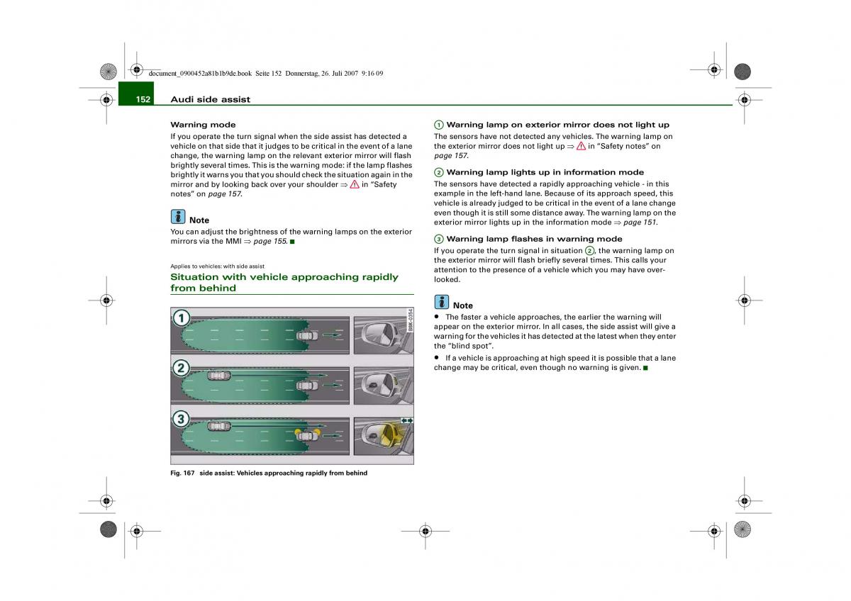 Audi A4 B8 owners manual / page 154