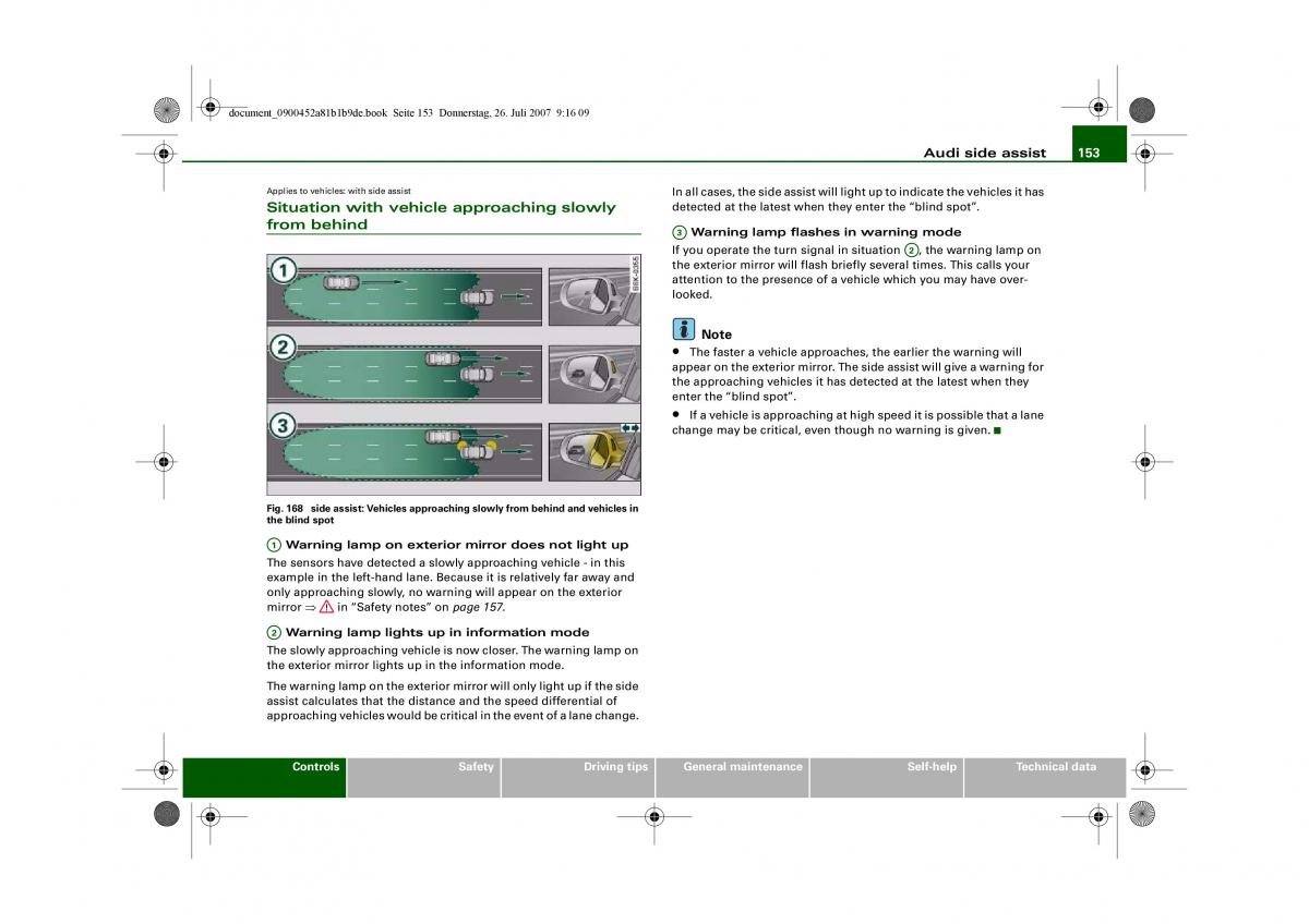 Audi A4 B8 owners manual / page 155