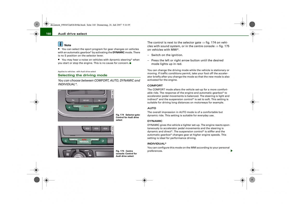 Audi A4 B8 owners manual / page 162