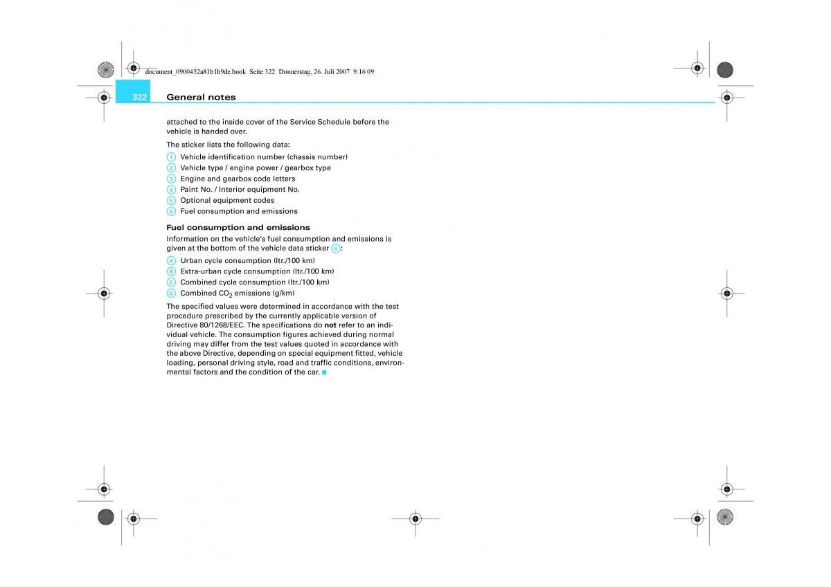 Audi A4 B8 owners manual / page 324