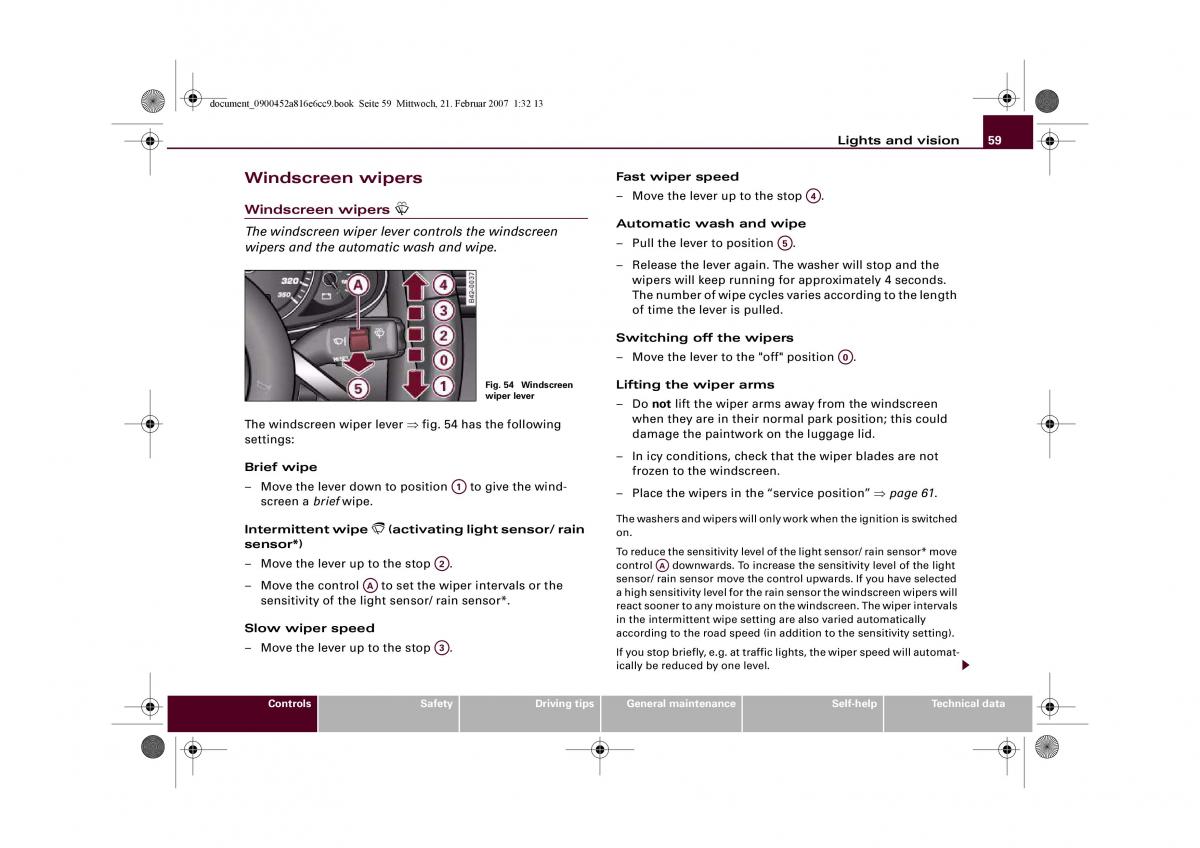 manual  Audi R8 I 1 owners manual / page 61