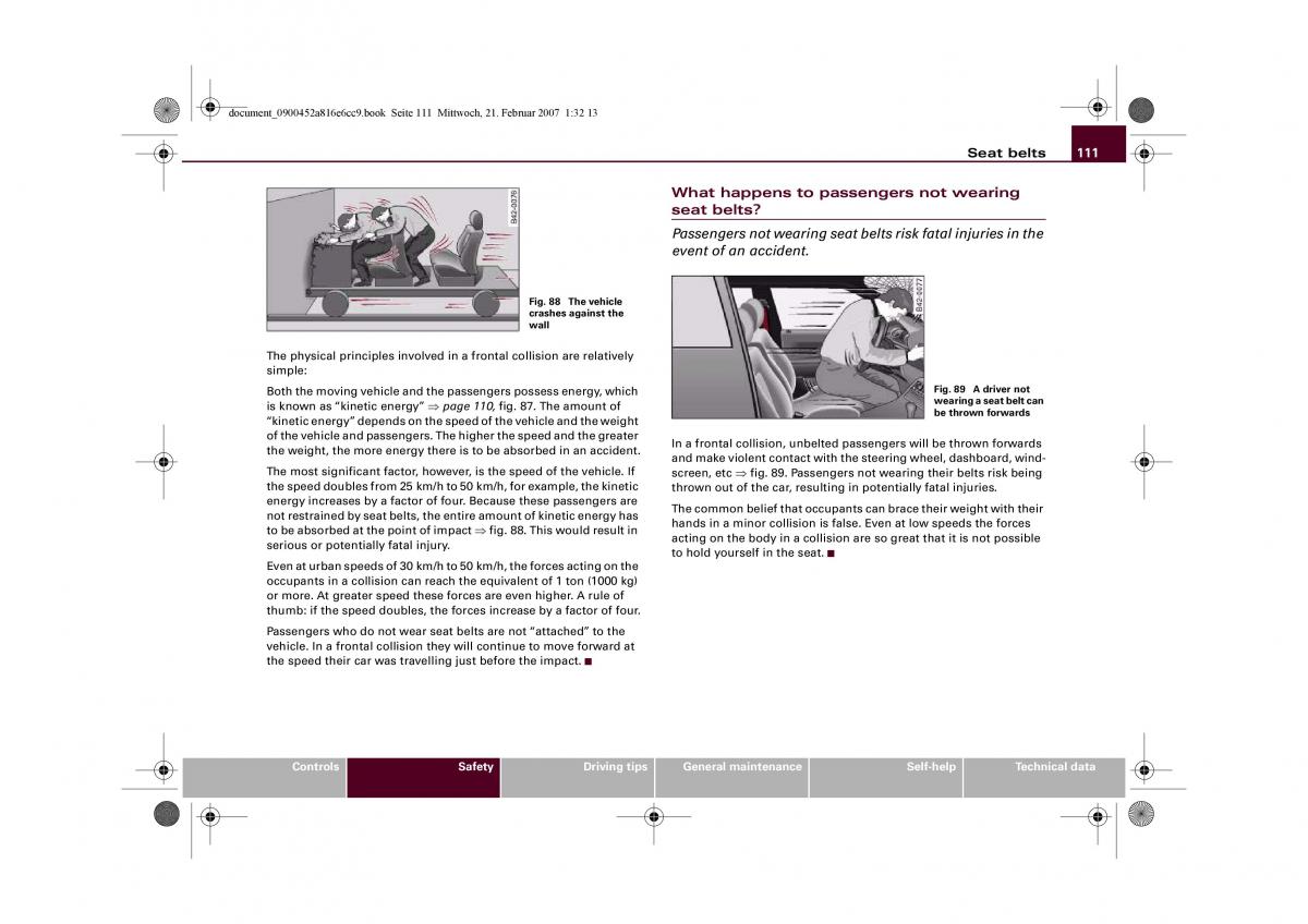 manual  Audi R8 I 1 owners manual / page 113