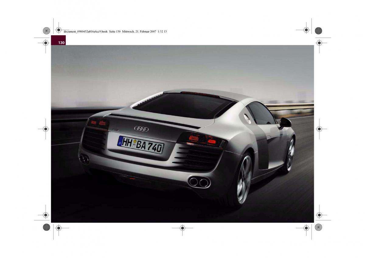 manual  Audi R8 I 1 owners manual / page 132