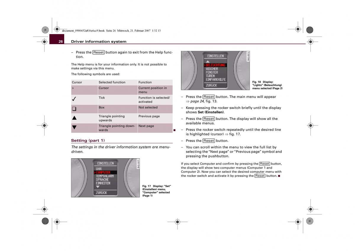 manual  Audi R8 I 1 owners manual / page 28