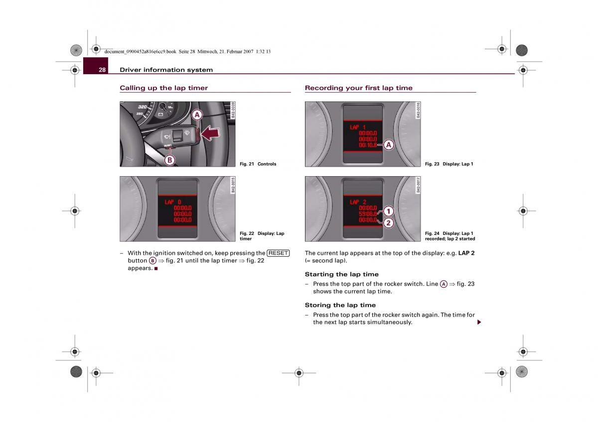 Audi R8 I 1 owners manual / page 30