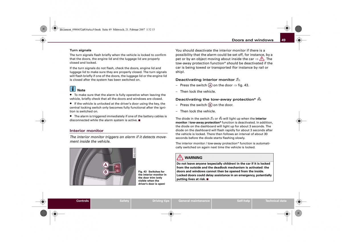 manual  Audi R8 I 1 owners manual / page 51