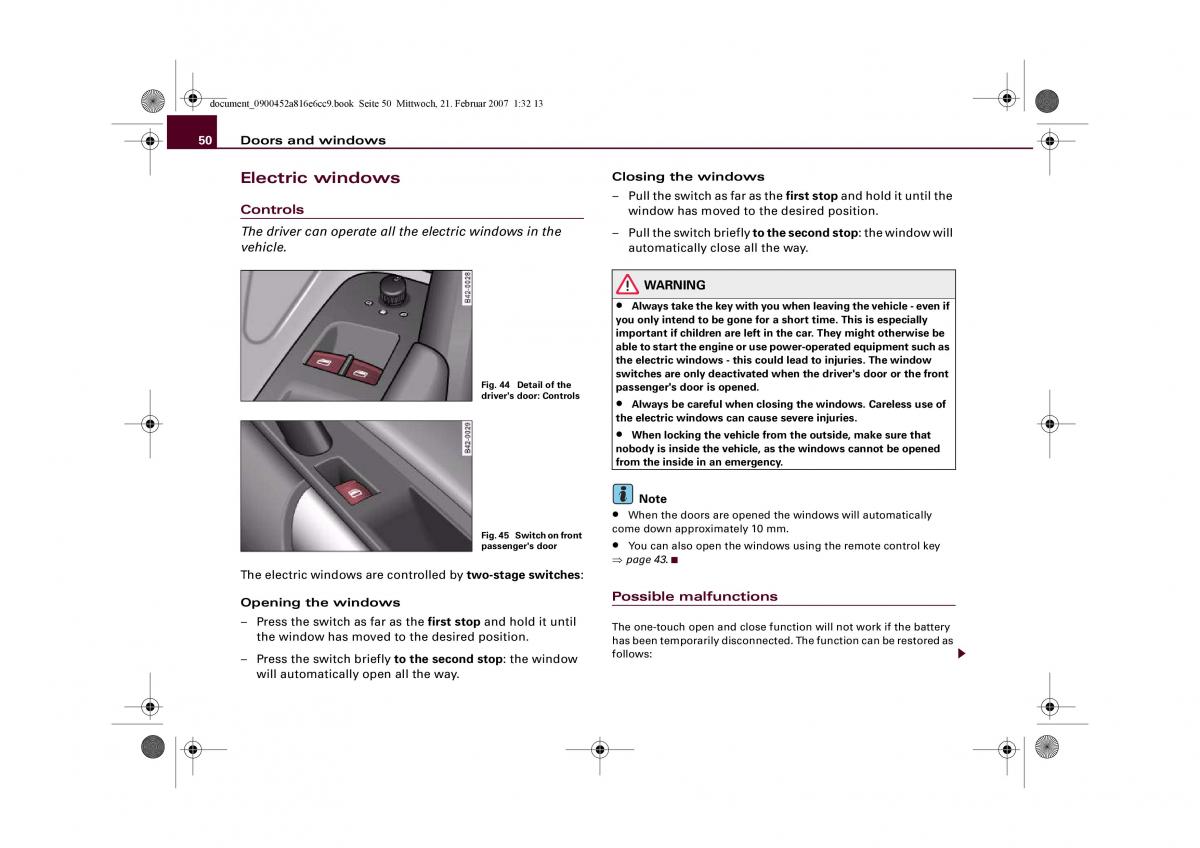 manual  Audi R8 I 1 owners manual / page 52