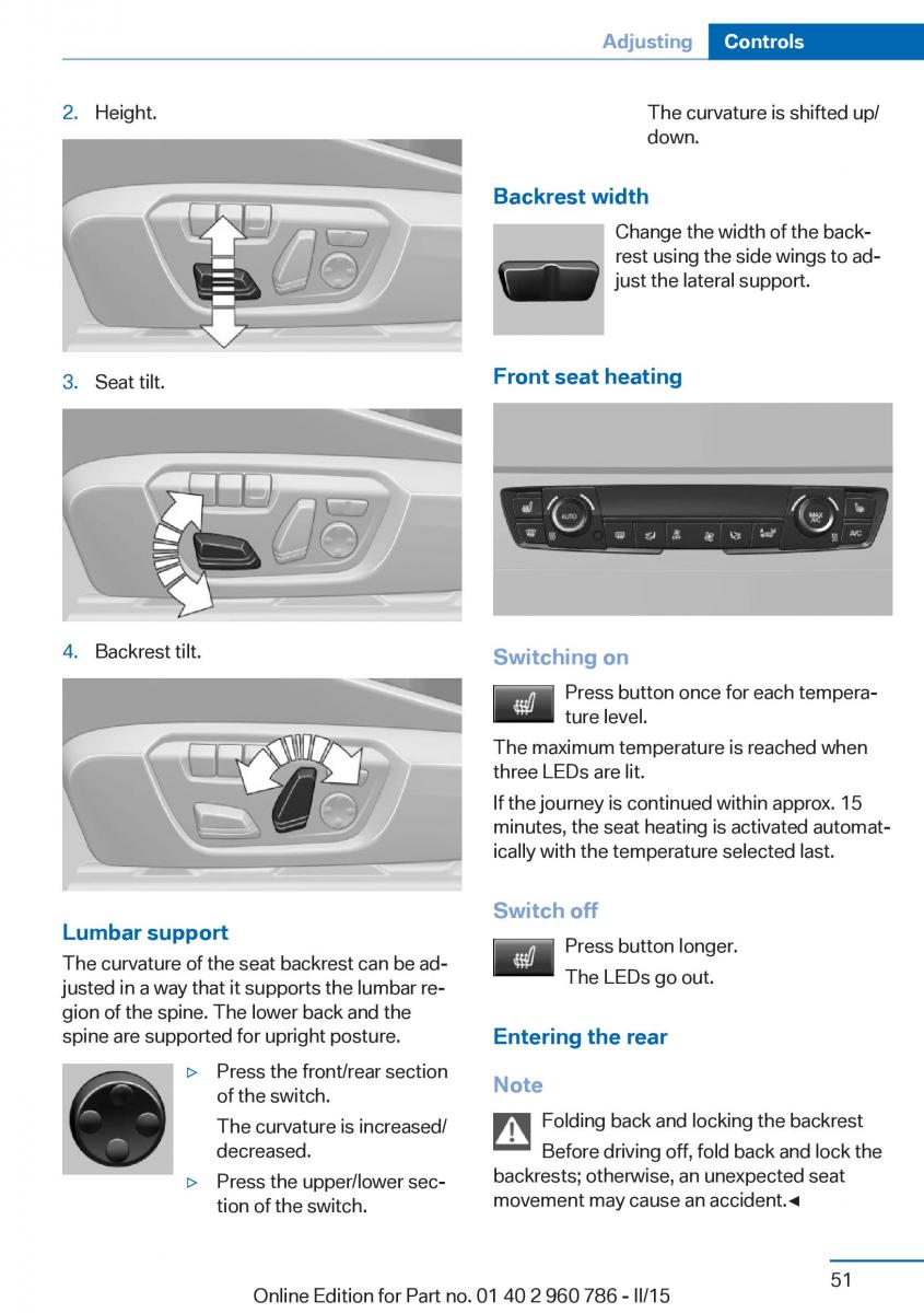 BMW M4 F82 F84 Coupe M Power owners manual / page 55