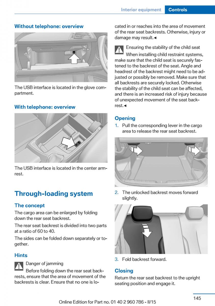 BMW M4 F82 F84 Coupe M Power owners manual / page 149