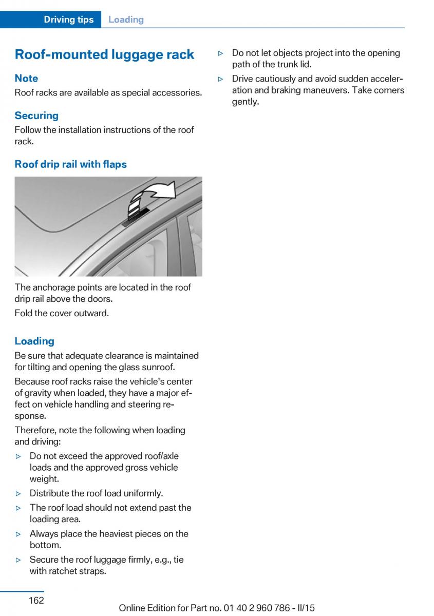 BMW M4 F82 F84 Coupe M Power owners manual / page 166