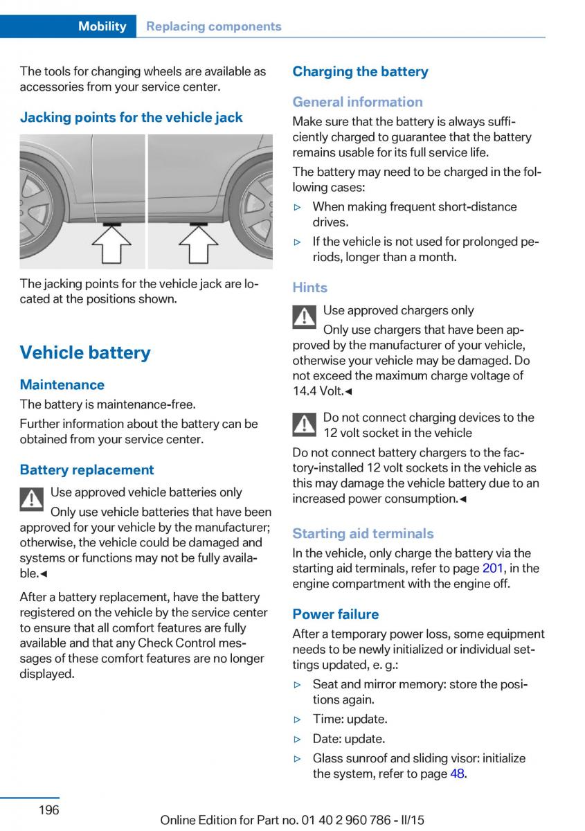 BMW M4 F82 F84 Coupe M Power owners manual / page 200